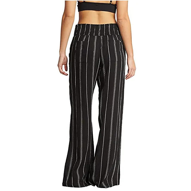 Billabong Women's New Waves Stripe Pant (Black White)