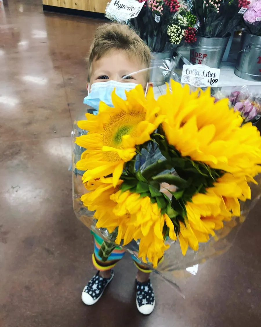 Catherine Giudici’s Son Face Mask