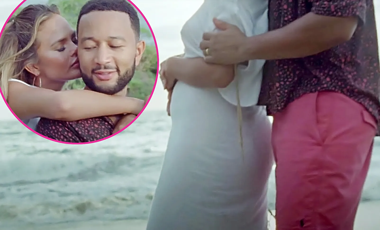 Pregnant Celebs Showing Baby Bumps in Music Videos Chrissy Teigen John Legend