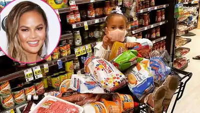 Chrissy Teigen and Luna Stephens Grocery Shopping