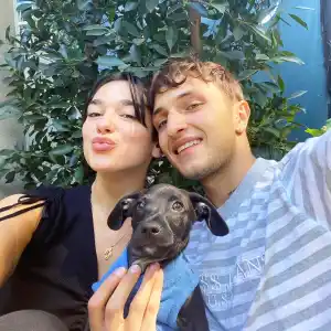 Dua Lipa and Boyfriend Anwar Hadid Adopt New Puppy Dexter