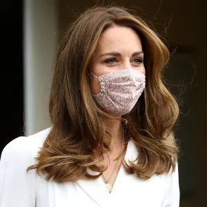 Duchess Kate Wears Floral Face Mask While Attending Event UK Kate Middleton