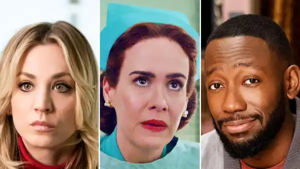 Kaley Cuoco in The Flight Attendant Sarah Paulson in Ratched and Lamorne Morris in Woke Fall TV Preview