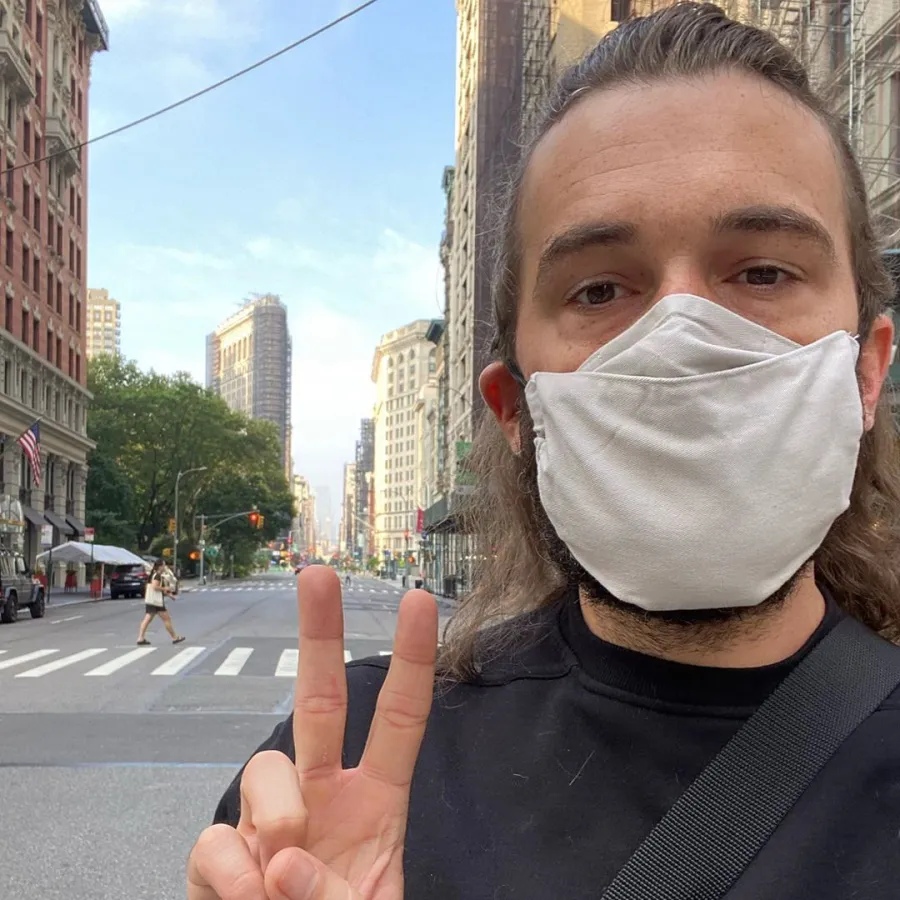Jonathan Van Ness wearing mask