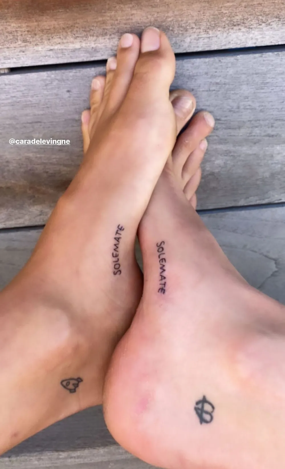 Kaia Gerber Cara Delevingne&rsquo;s Matching &lsquo;Soulmate&rsquo; Tattoos