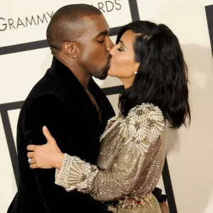 Kanye West Kisses Kim Kardashian After Rocky Few Months