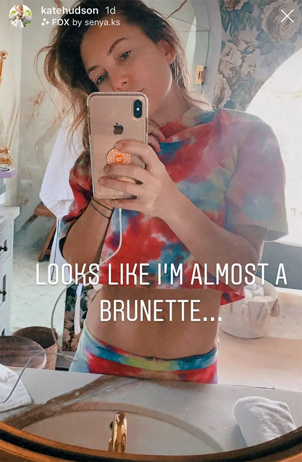 Kate Hudson's Hair Is 'Almost Brunette' After Quarantining