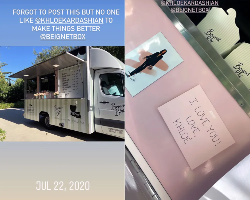 Kim Kardashian Thanks Khloe for Making 'Things Better' With a Food Truck