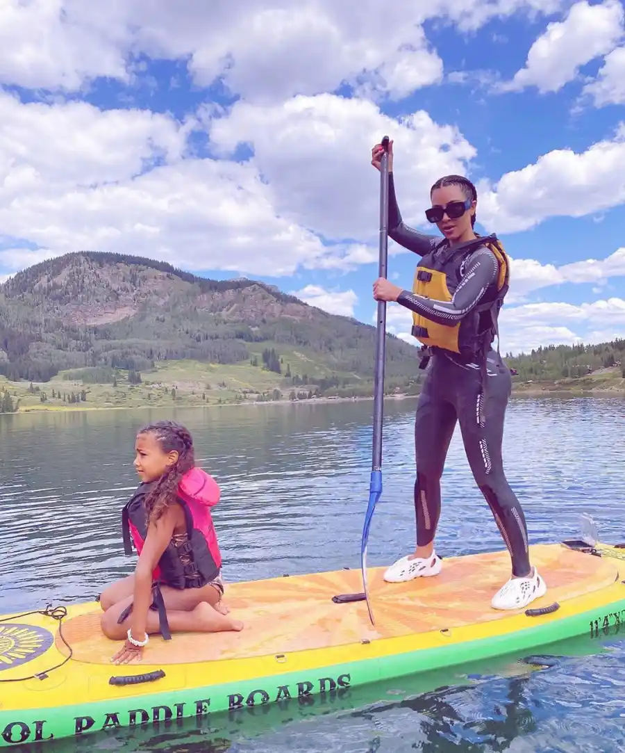 Kim Kardashian and North West Paddleboard