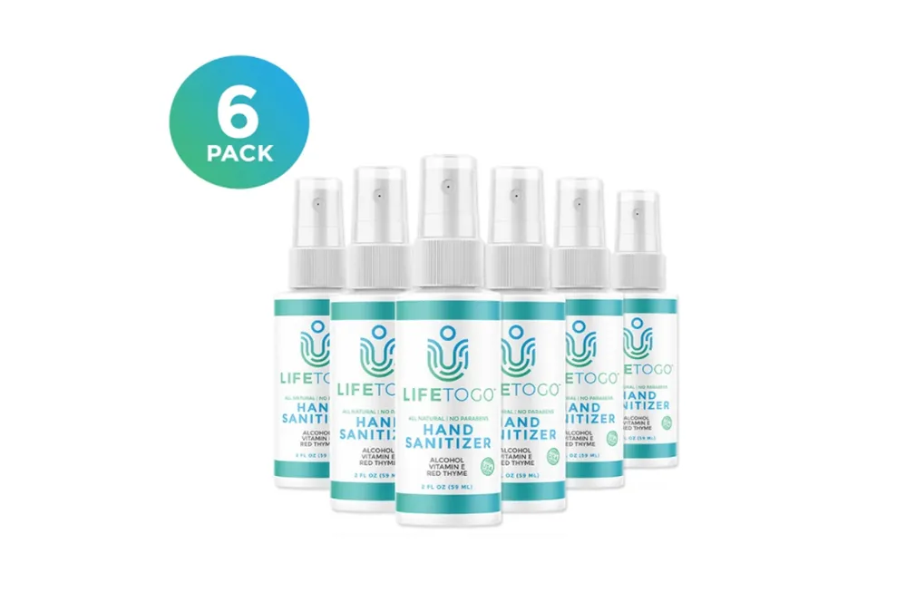 LifeToGo 2oz Spray Hand Sanitizer with Red Thyme Oil