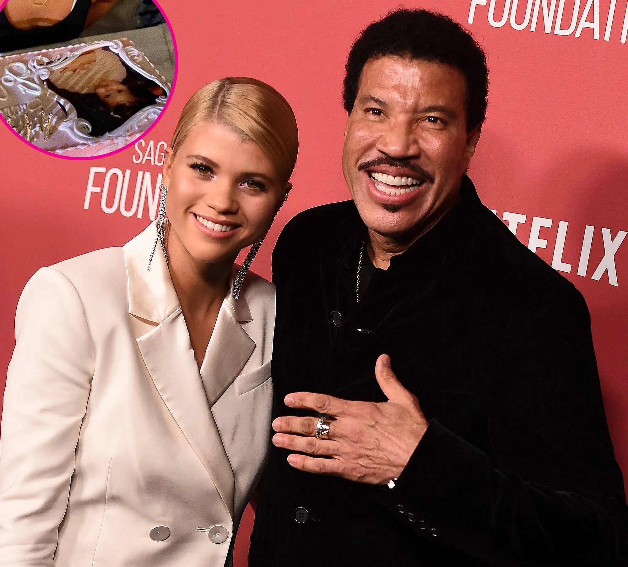 Lionel Richie Bakes a Pink Cake for Daughter Sofia's 22nd Birthday p