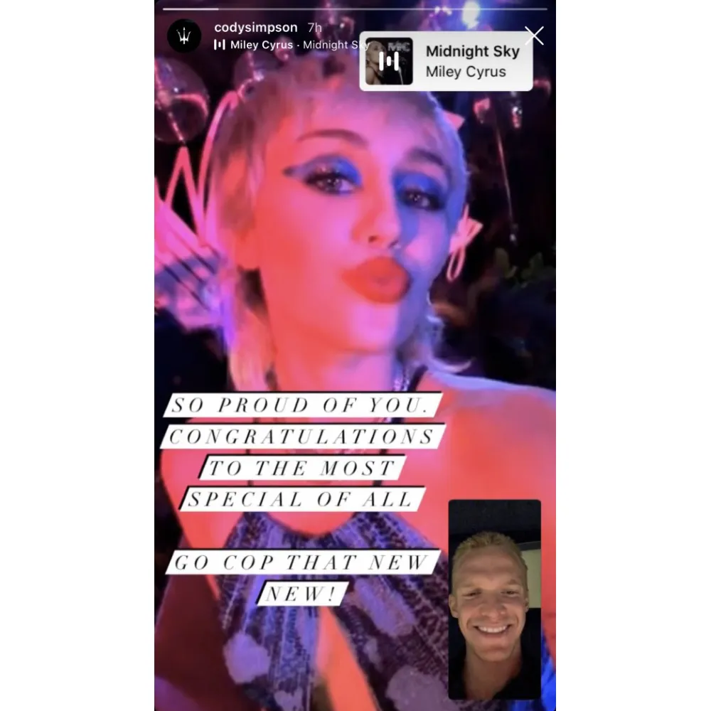 Miley Cyrus Confirms Split From Cody Simpson as He Congratulates Her on New Song