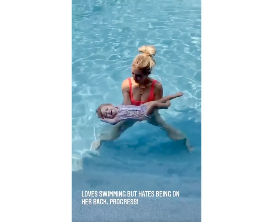 See Arie and Lauren's Daughter Alessi Learning to Swim
