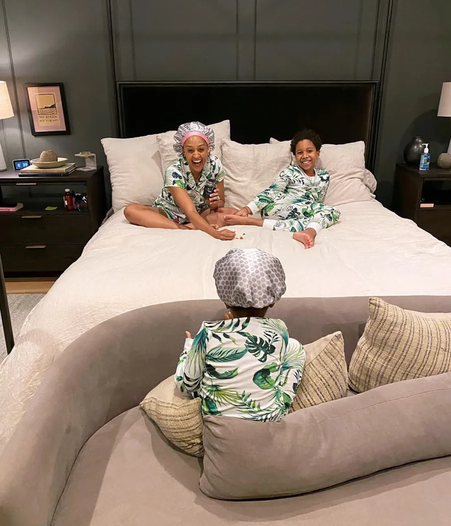 Tia Mowry and Her Kids Are Family Goals in Matching PJs