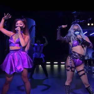 Lady Gaga Ariana Grande VMAs 2020 Performance Rain on Me