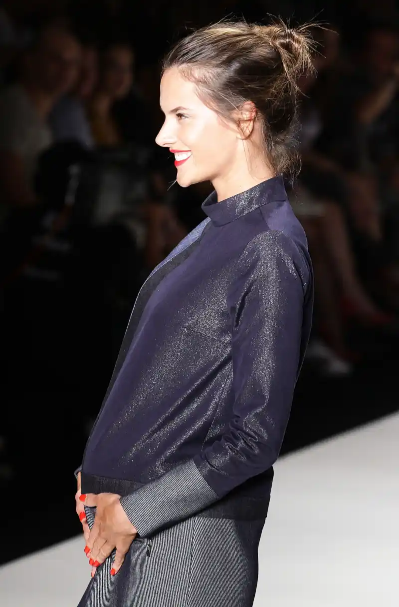 Alessandra Ambrosio walks the runway during the Colcci Show at Sao Paulo Fashion Week Fall 2012 Pregnant Models Walking the Runway