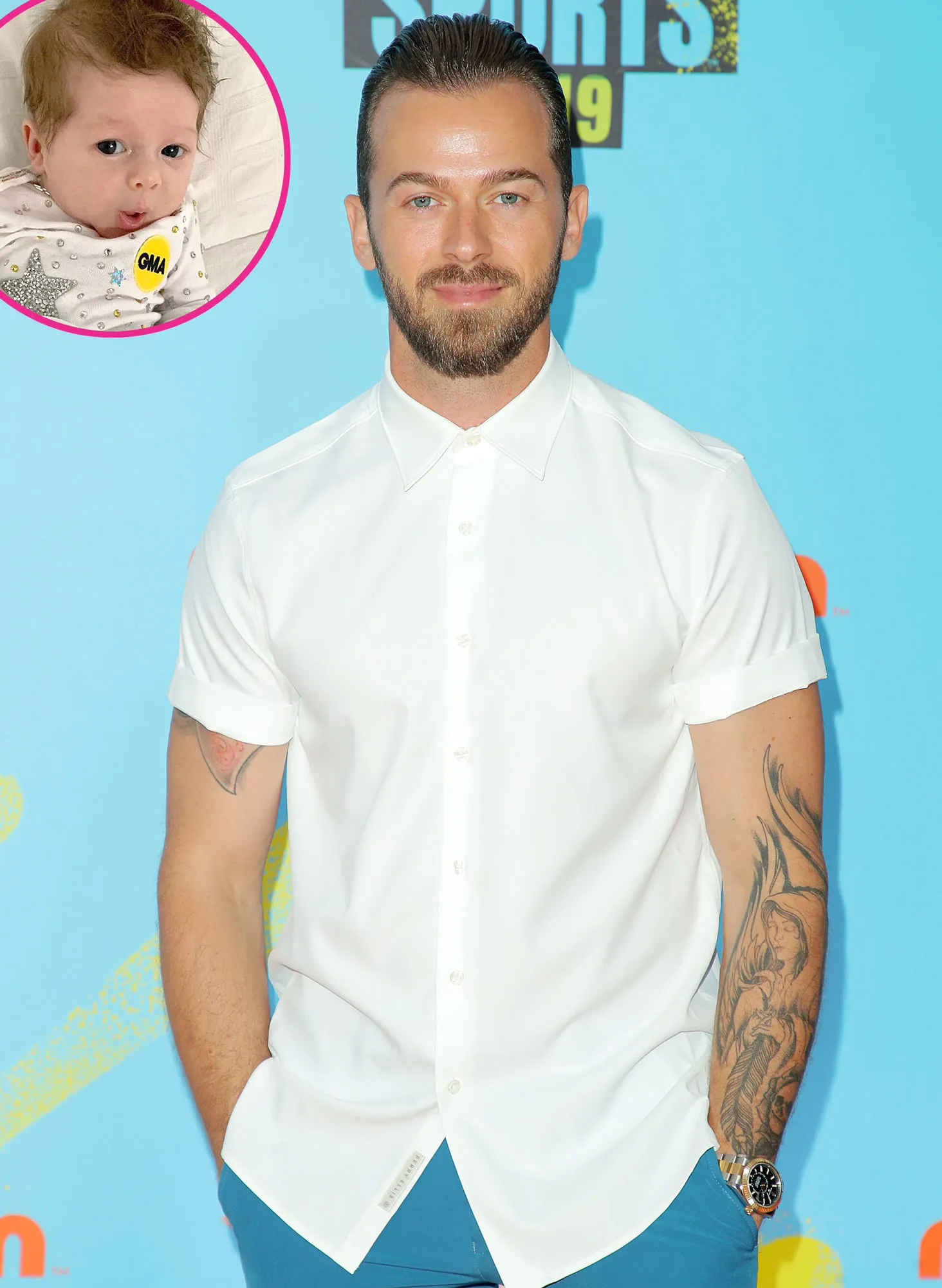 Artem Chigvintsev Son Matteo Celebrates DWTS Premiere Mirror Ball Onesie