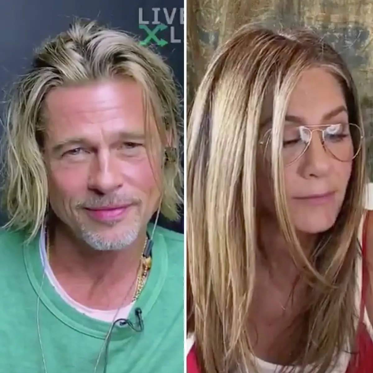 Brad Pitt Blushes as Jennifer Aniston Calls Him Cute During Table Read 2