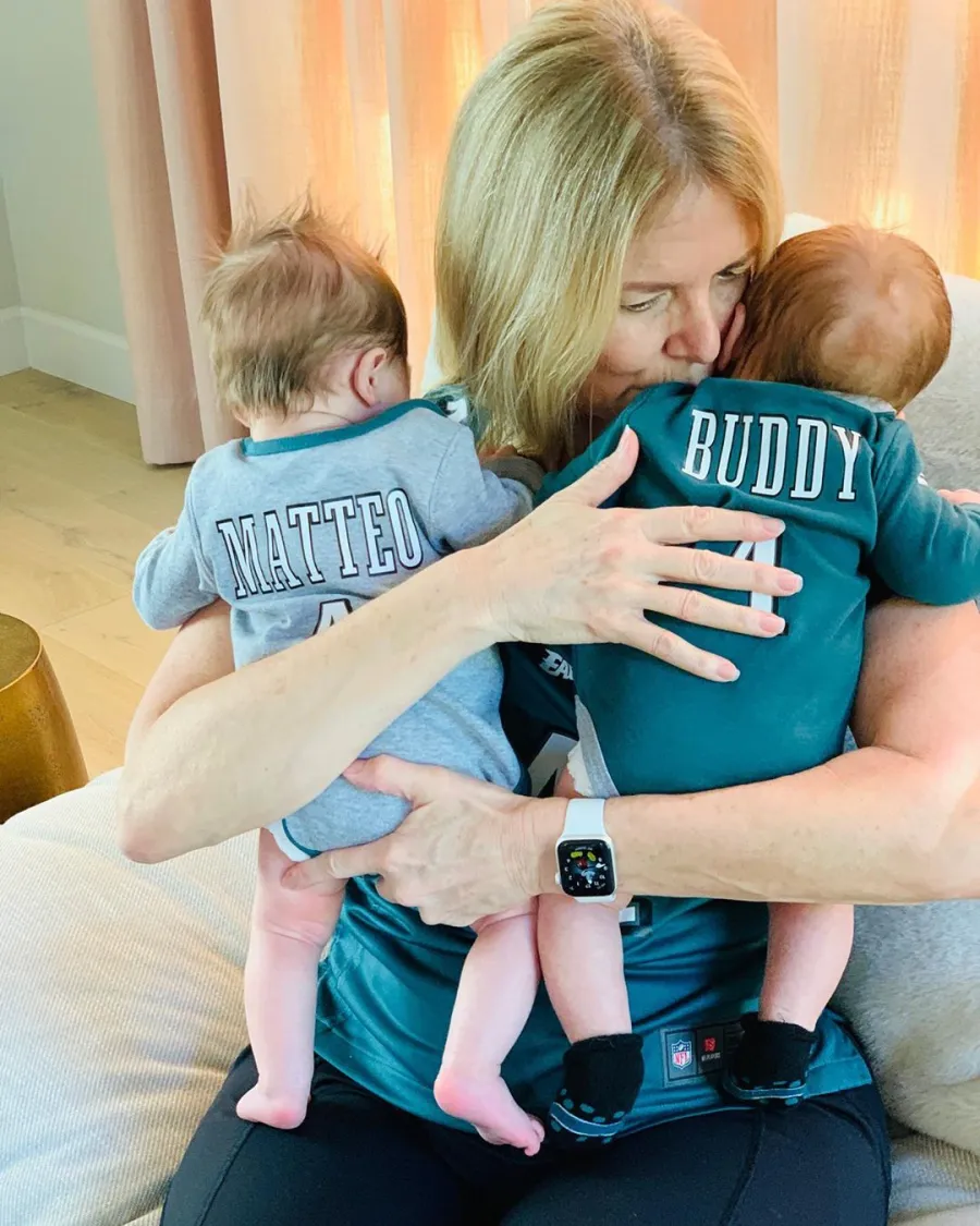 Brie Bella Mom with Buddy and Matteo