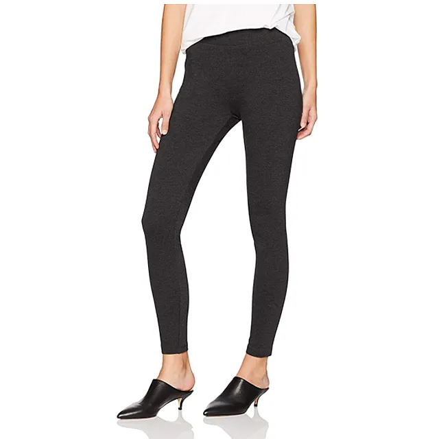 Daily Ritual Women's Ponte Knit Legging (Charcoal)
