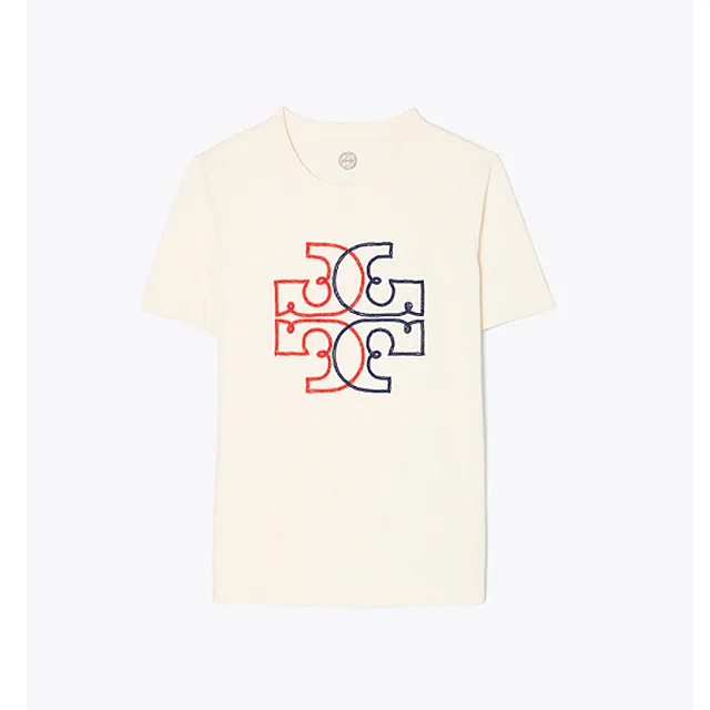 Embroidered Color-Block Logo T-Shirtpsd