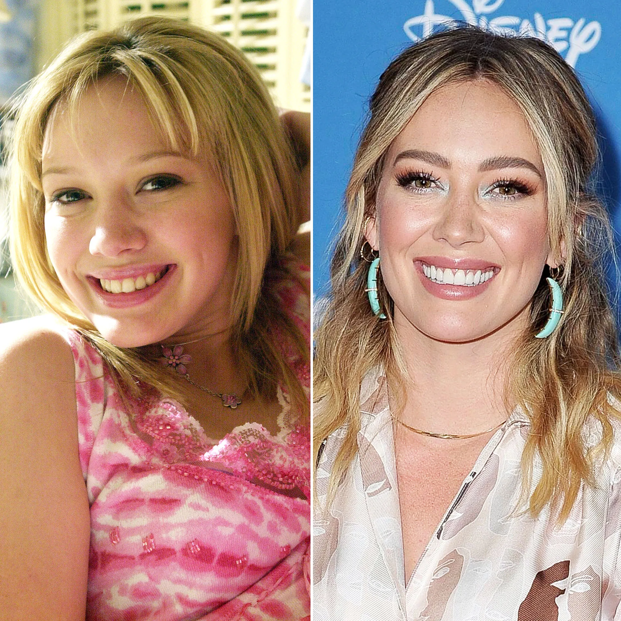 Hilary Duff as Lizzie McGuire and Hilary Duff in 2019 Lizzie McGuire Cast Where Are They Now