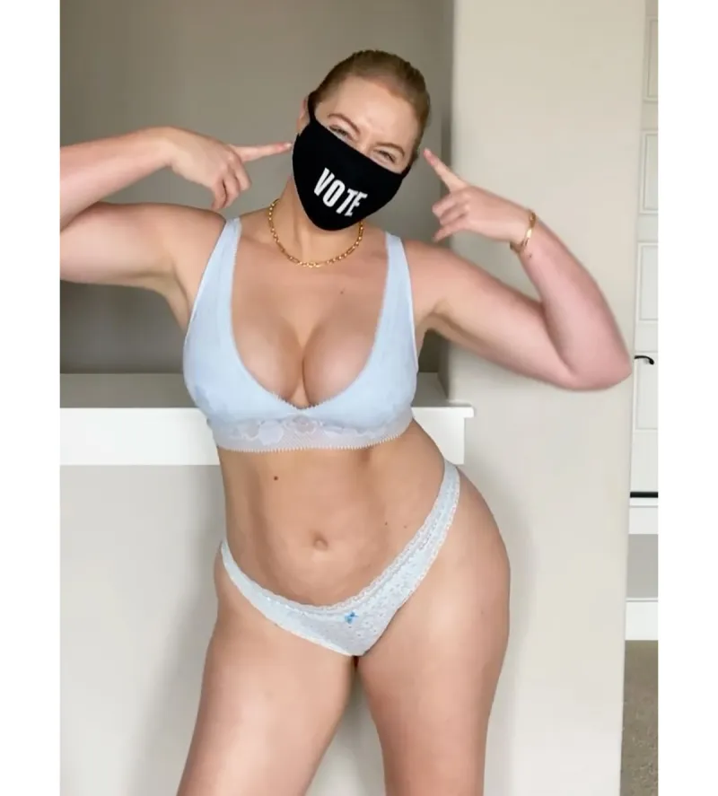 Iskra Lawrence Dances Around in Her Bra and Undies, Urges People to Vote
