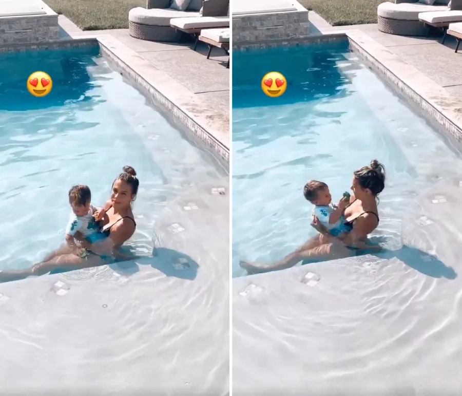 Jana Kramer son pool pics