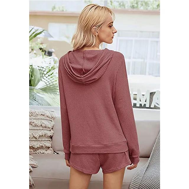 KIRUNDO Women&rsquo;s 2020 Winter Two Piece Pajama Set (Red)