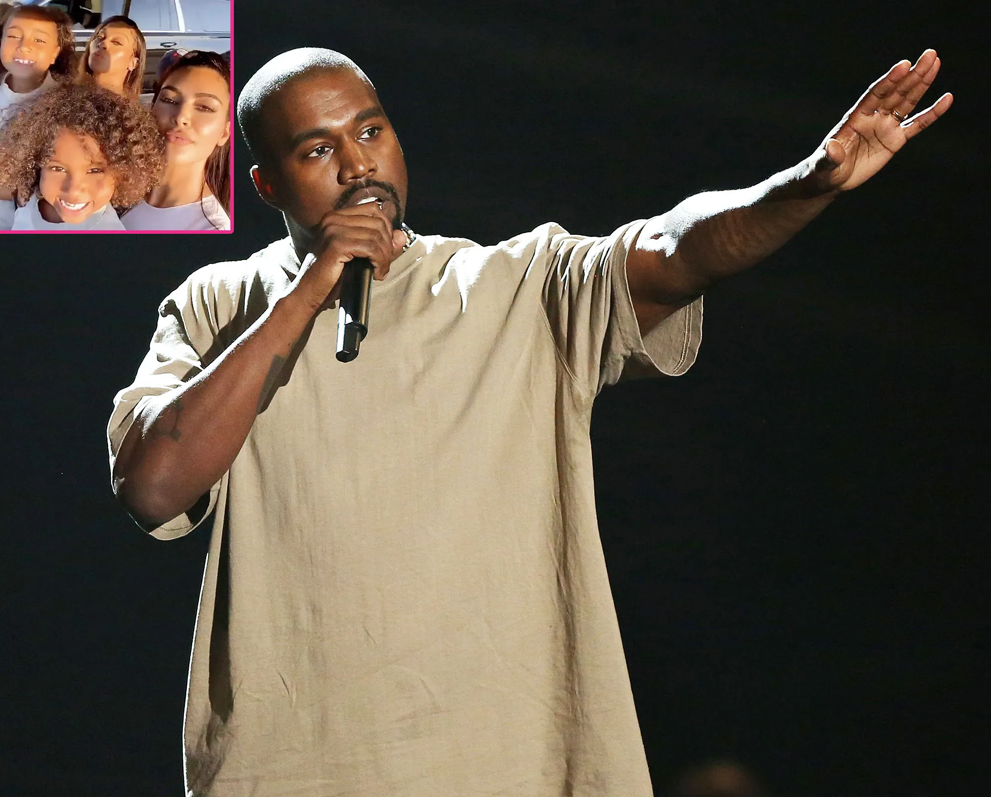 Kanye West Walks on Water With North and Saint During Sunday Service