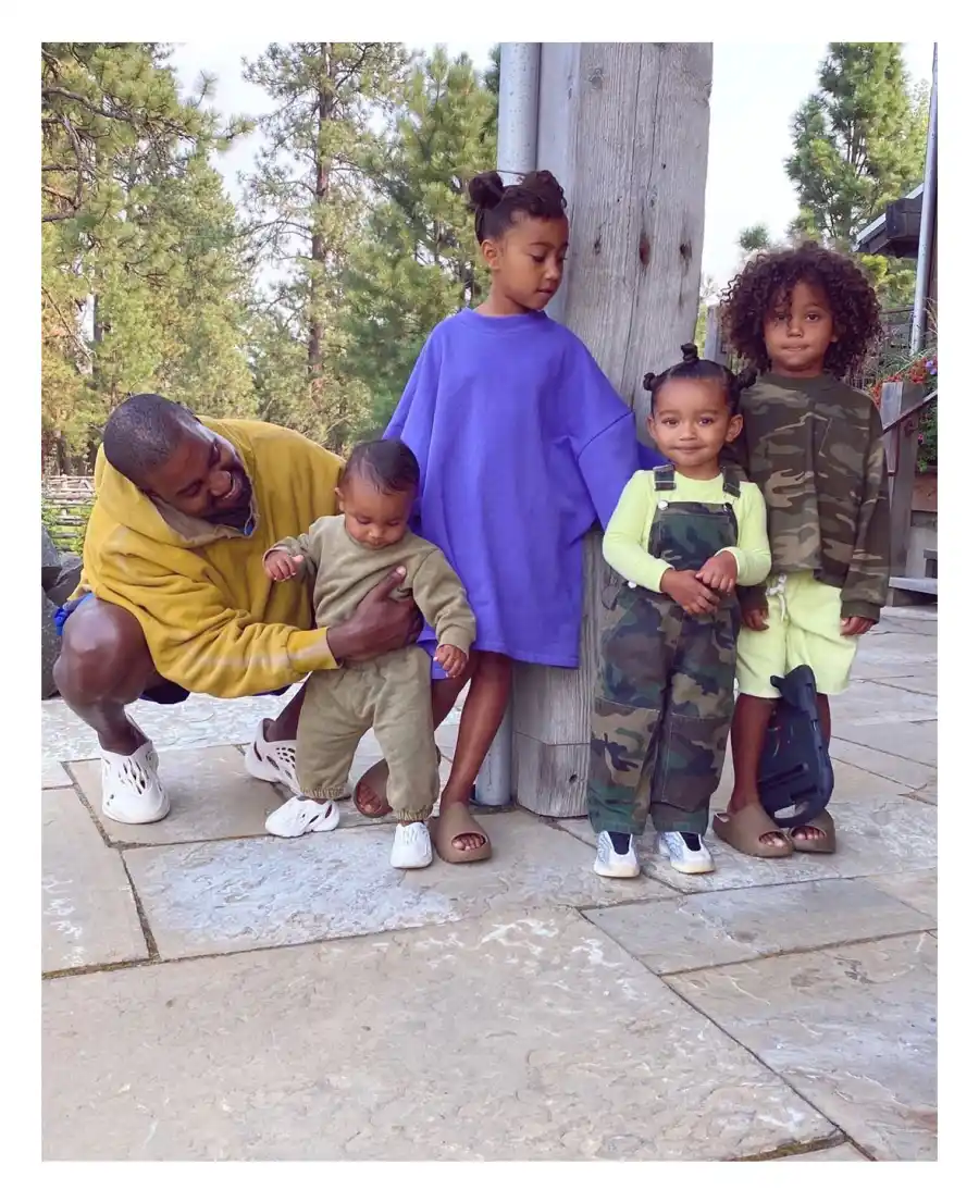 Kim Kardashian Shares Photo of 4 Kids With Husband Kanye West family