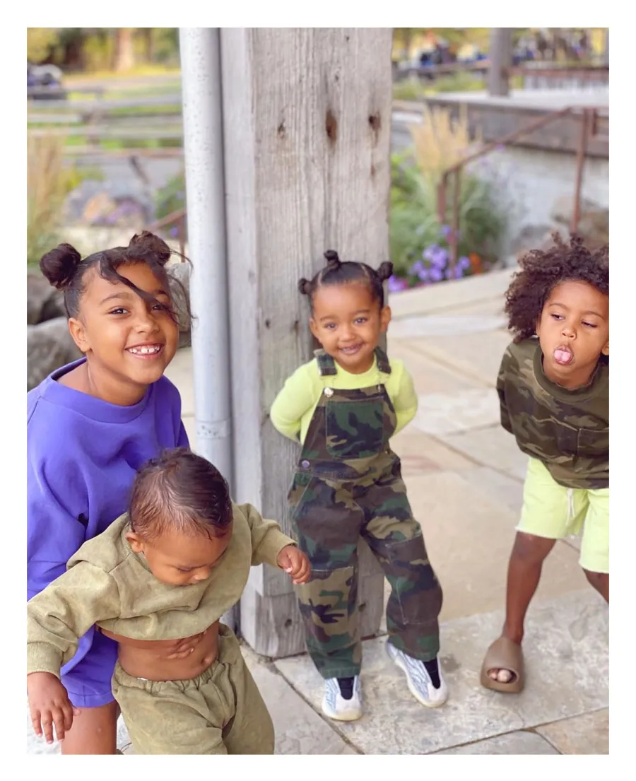 Kim Kardashian Shares Photo of 4 Kids With Husband Kanye West family