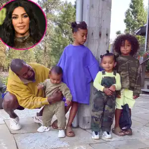 Kim Kardashian Shares Photo of 4 Kids With Husband Kanye West family