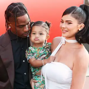 Kylie Jenner Travis Scott Hilariously Struggle Take Family Pic With 2-Year-Old Daughter Stormi