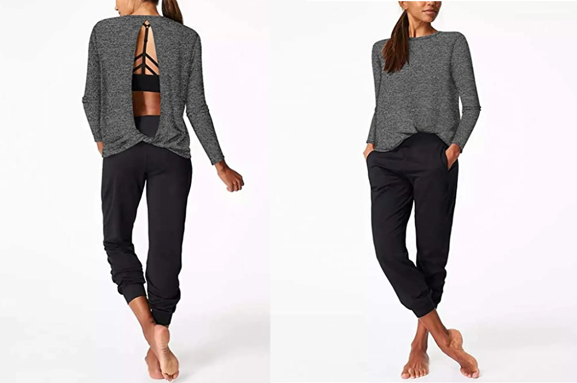 LASLULU Women's Open Back Yoga Top