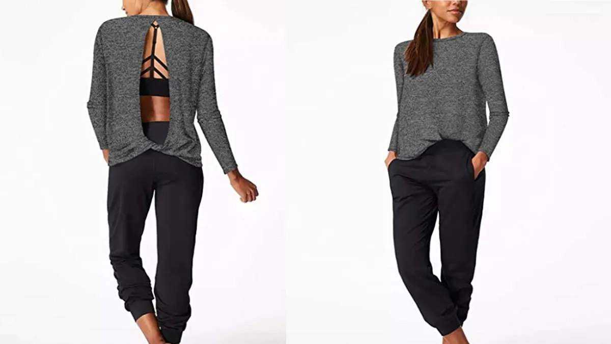 LASLULU Women's Open Back Yoga Top