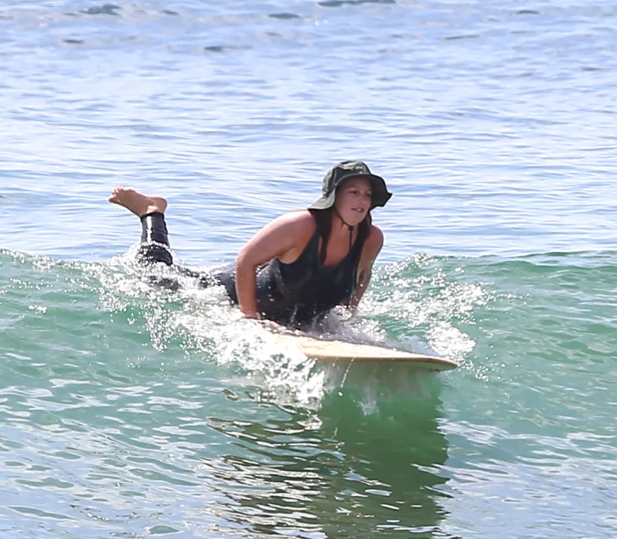 Leighton Meester Surfs With Husband Adam Brody After Giving Birth to 2nd Child