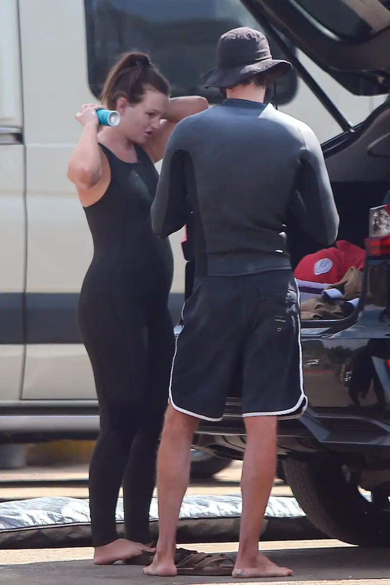 Leighton Meester Surfs With Husband Adam Brody After Giving Birth to 2nd Child