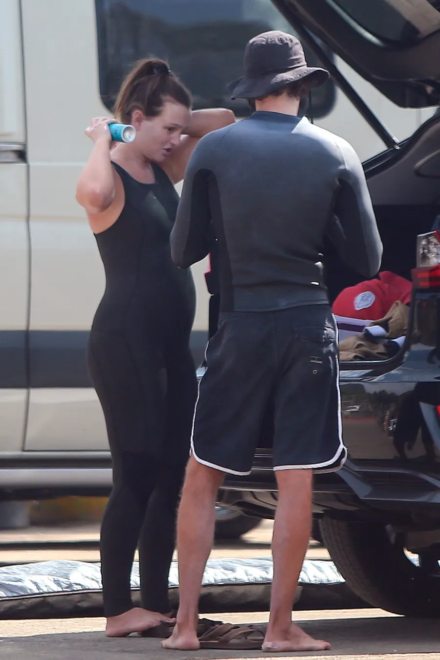 Leighton Meester Surfs With Husband Adam Brody After Giving Birth to 2nd Child