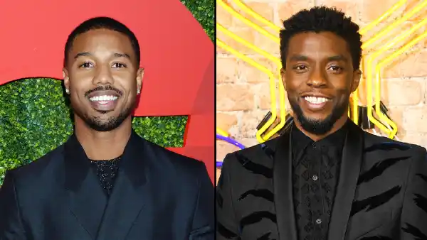 Michael B Jordan And Black Panther Costars Attend Chadwick Boseman Memorial