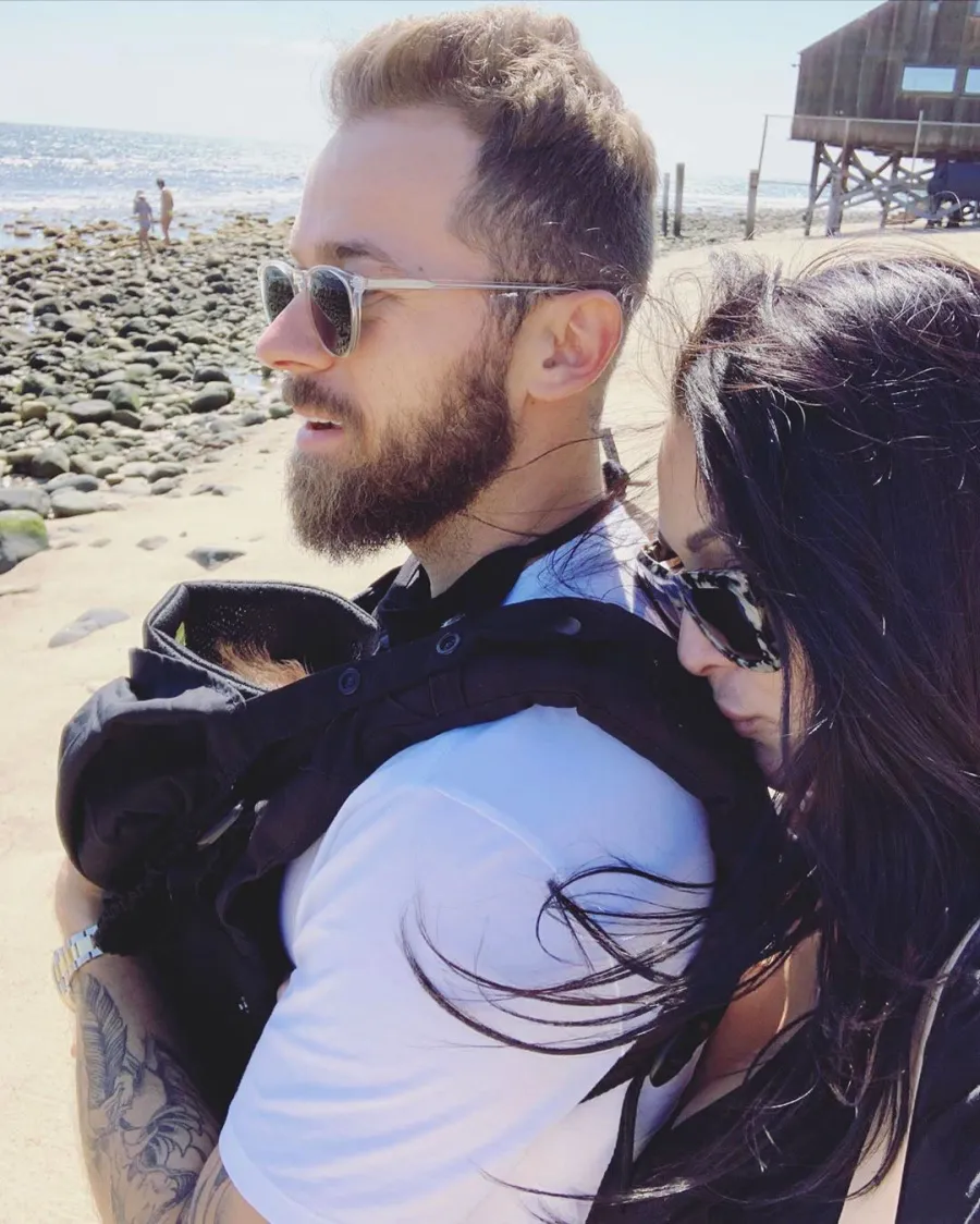 Nikki Bella and Artem Chigvintsev Take Matteo to Beach