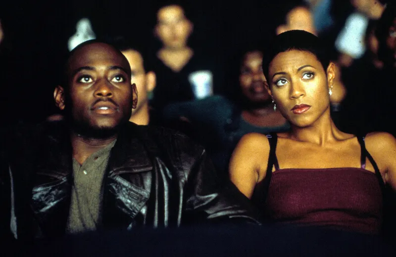 Omar Epps and Jada Pinkett Smith scream