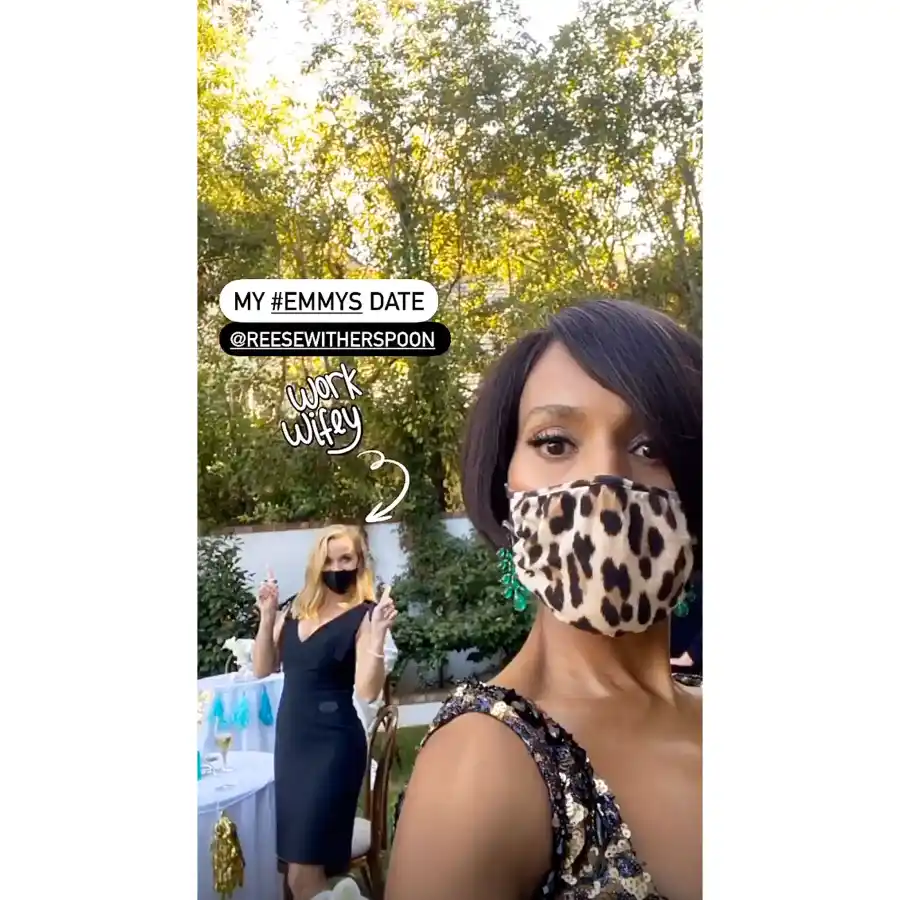 Reese Witherspoon and Kerry Washington Emmys 2020 Best Emmys Awards Selfies
