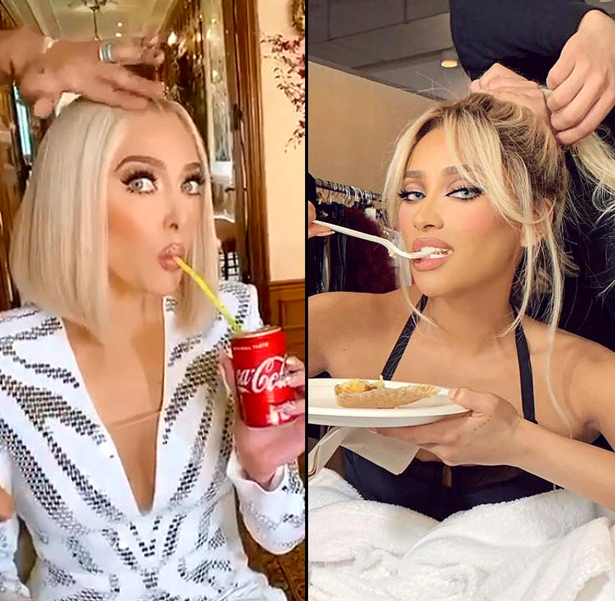 Stars Eating While Getting Ready Erika Jayne Shay Mitchell