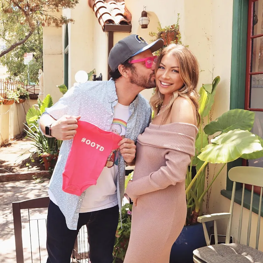 Beau Clark Holding A Onesie and Kissing Stassi Schroeder Is in Such a Good Place With Her Pregnancy