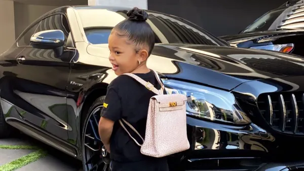 Stormi Webster Carries a Bag Worth over $10K for Her 1st Day of Replica Luxury Handbag Schooling