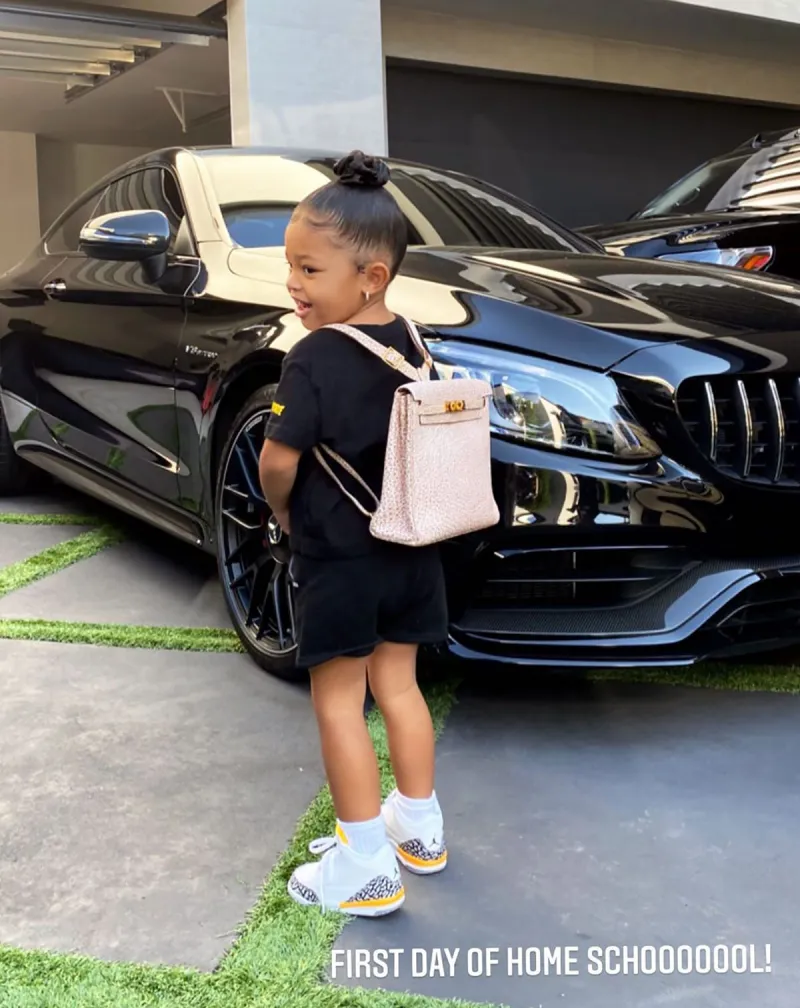 Stormi Webster Carries a Bag Worth over $10K for Her 1st Day of Replica Luxury Handbag Schooling
