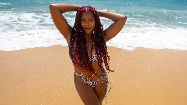 Taraji P. Henson Slays in an Sexy Animal Print Swimsuit