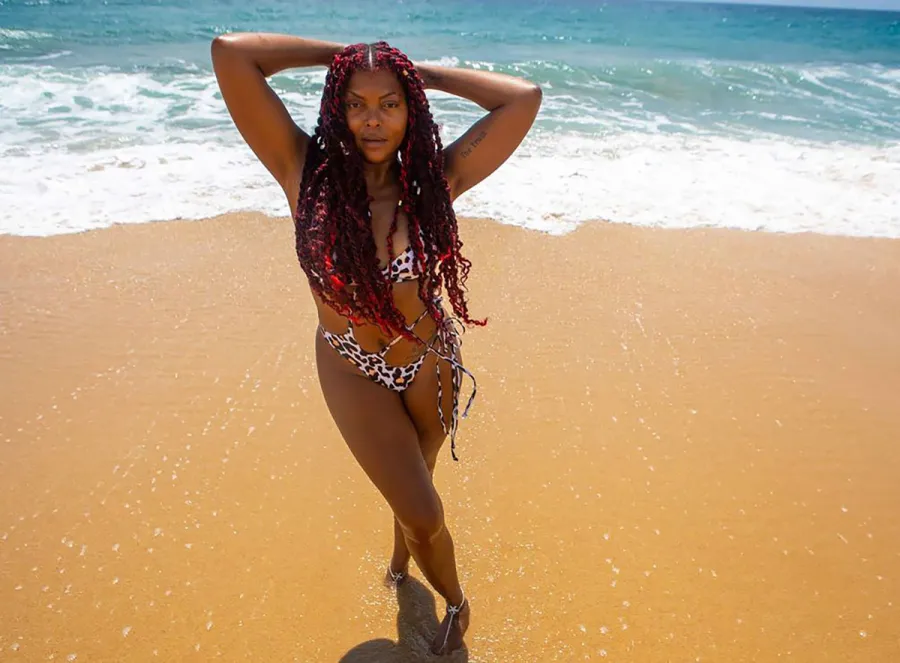 Taraji P. Henson Slays in an Sexy Animal Print Swimsuit