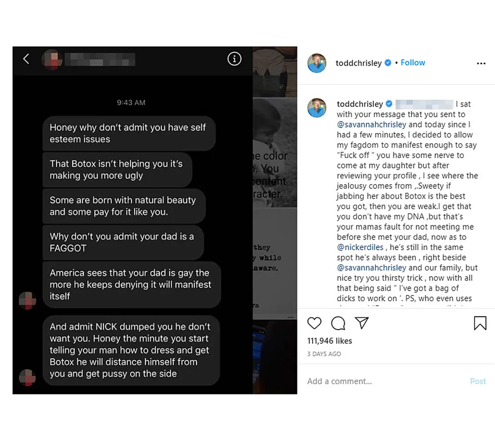 Todd Chrisley Takes Down Troll Who Called Daughter Savannah Ugly